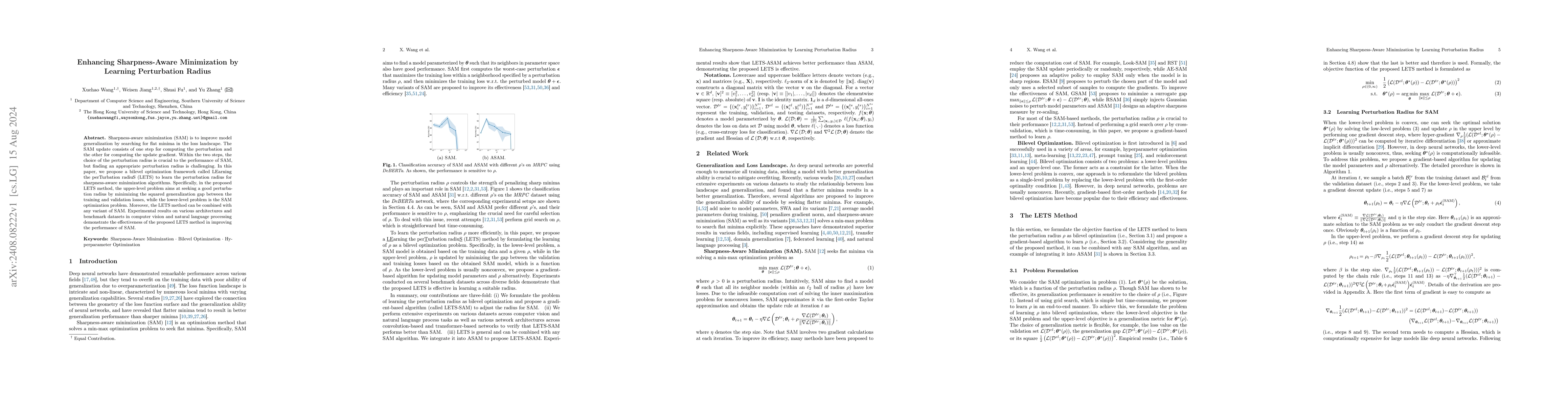Thumbnail for Enhancing Sharpness-Aware Minimization by Learning Perturbation Radius