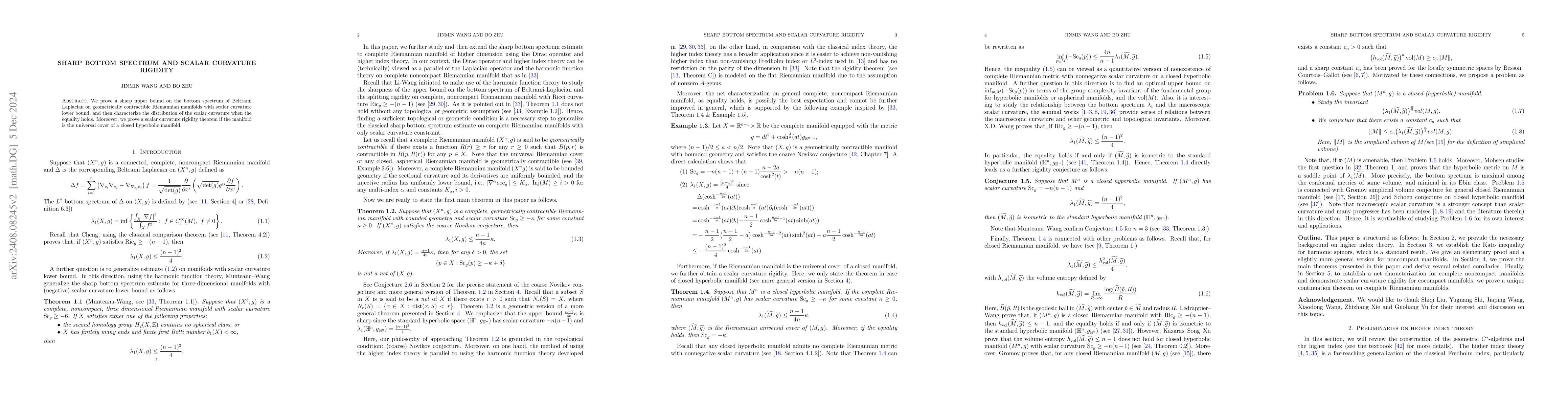 Thumbnail for Sharp bottom spectrum and scalar curvature rigidity