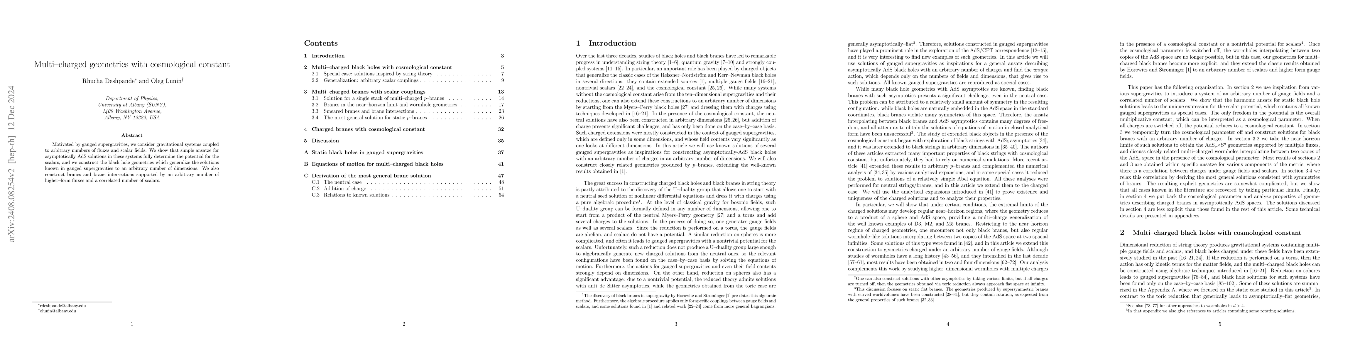Thumbnail for Multi-charged geometries with cosmological constant