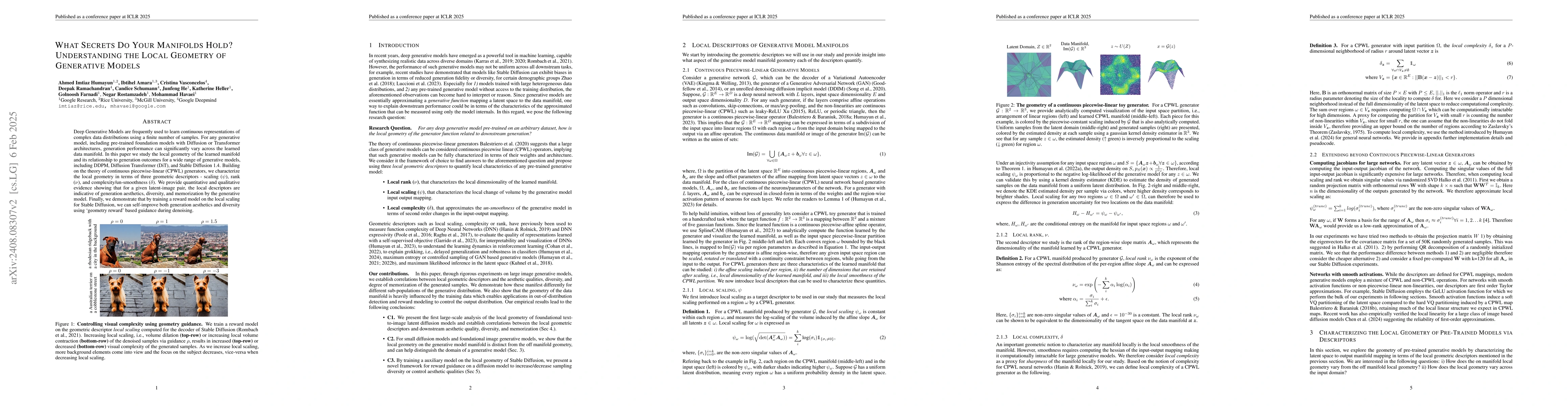 Thumbnail for Understanding the Local Geometry of Generative Model Manifolds