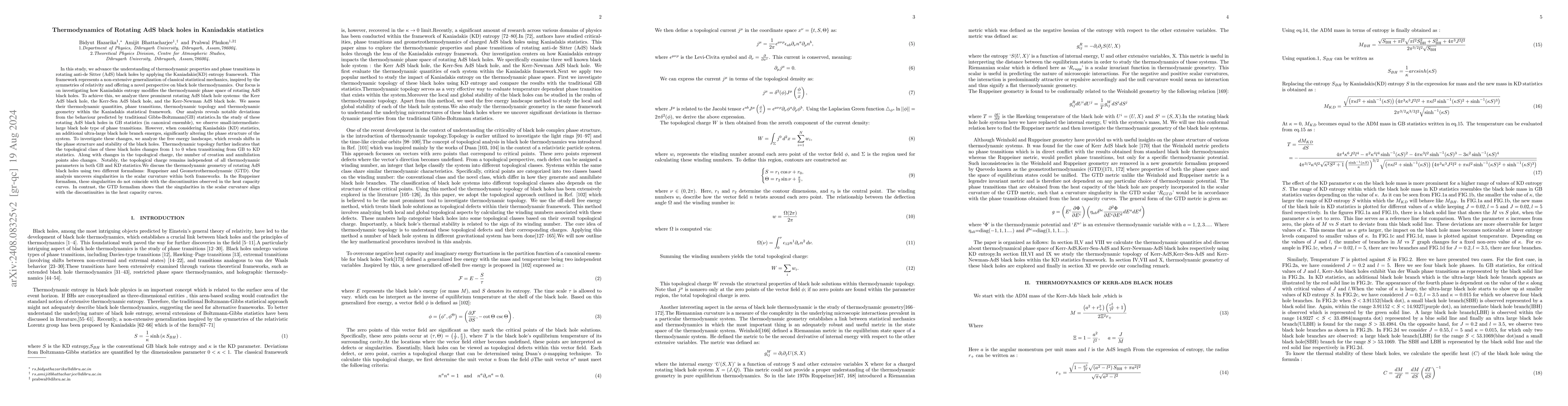Thumbnail for Thermodynamics of Rotating AdS black holes in Kaniadakis statistics