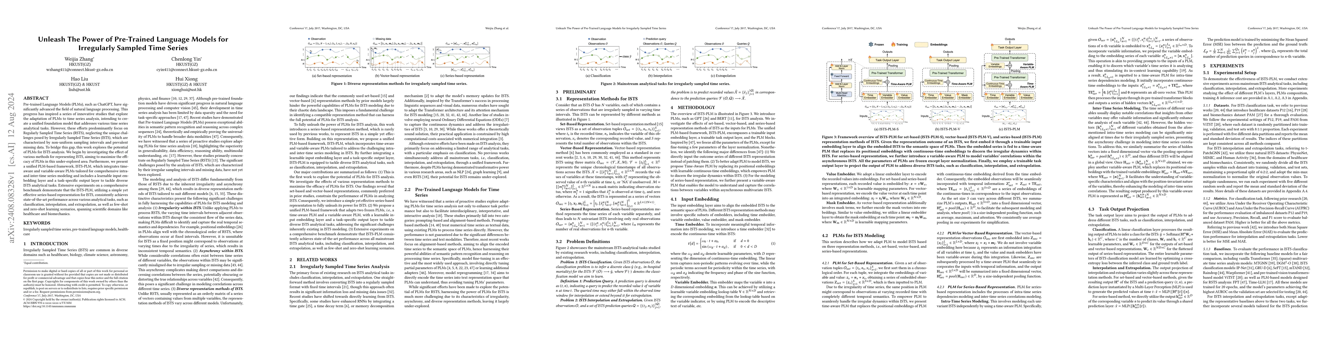 Thumbnail for Unleash The Power of Pre-Trained Language Models for Irregularly Sampled
  Time Series