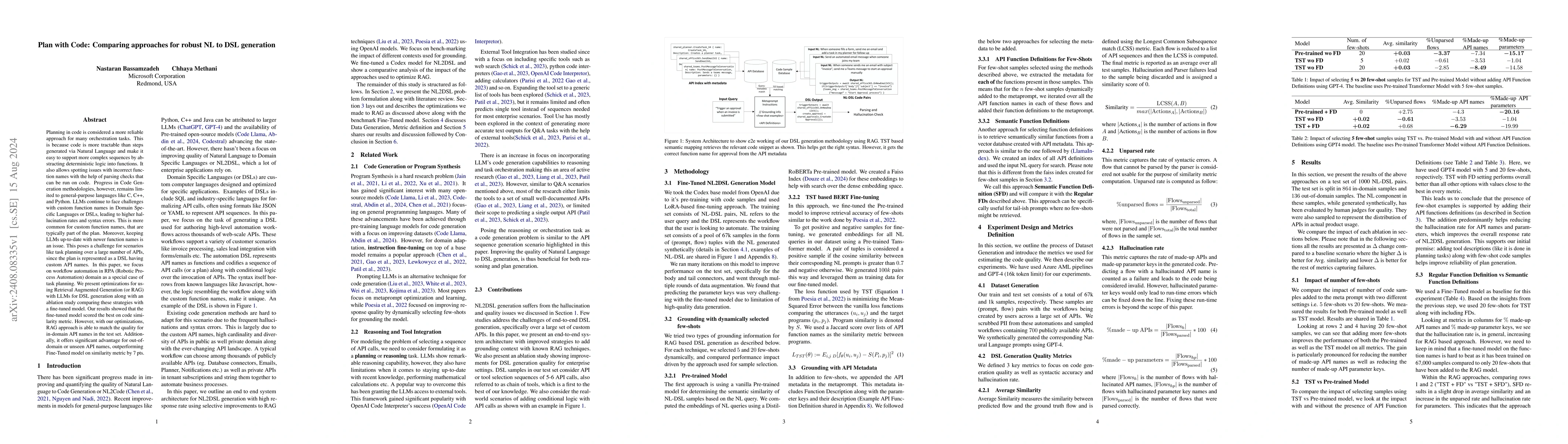 Thumbnail for Plan with Code: Comparing approaches for robust NL to DSL generation