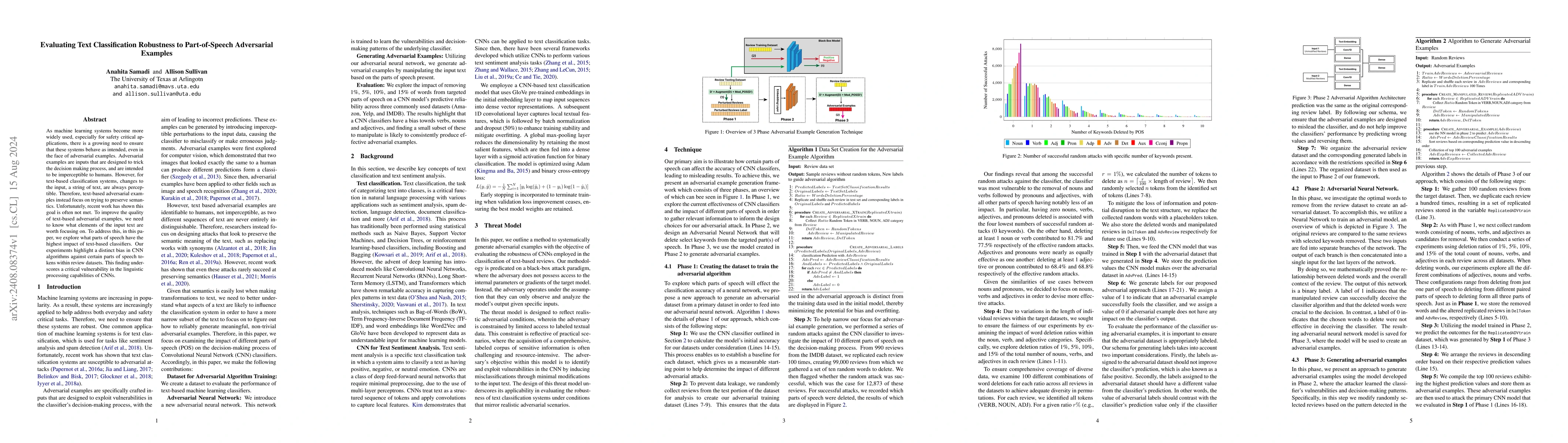 Thumbnail for Evaluating Text Classification Robustness to Part-of-Speech Adversarial
  Examples