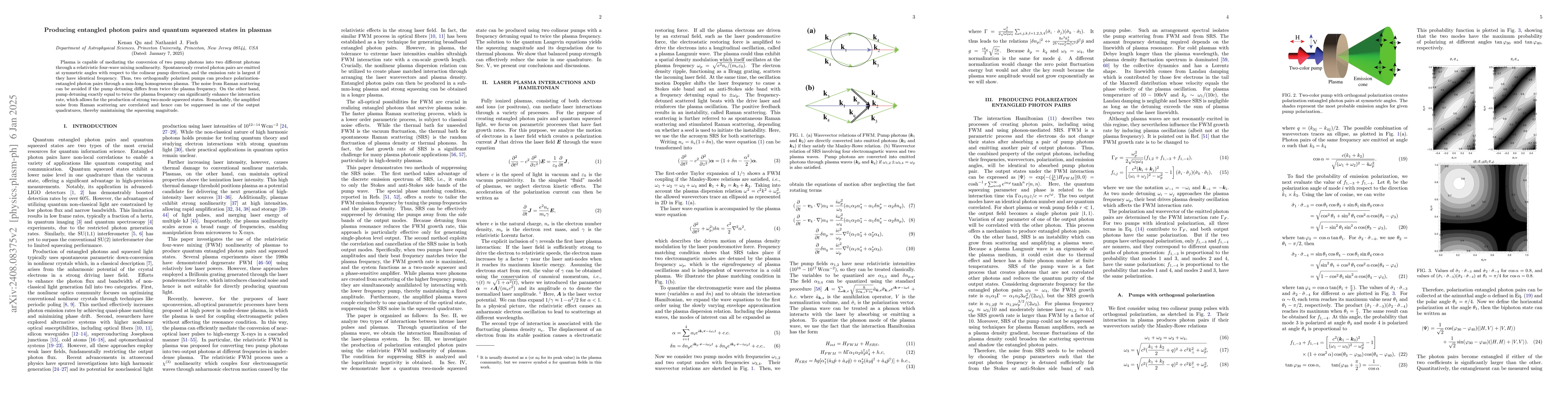 Thumbnail for Producing entangled photon pairs and quantum squeezed states in plasmas
