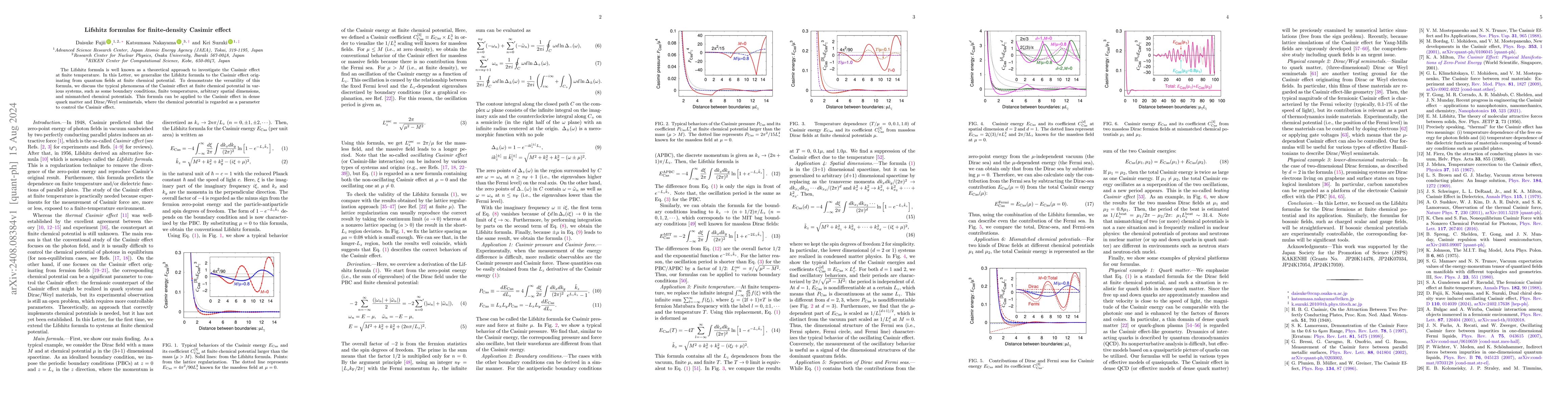 Thumbnail for Lifshitz formulas for finite-density Casimir effect
