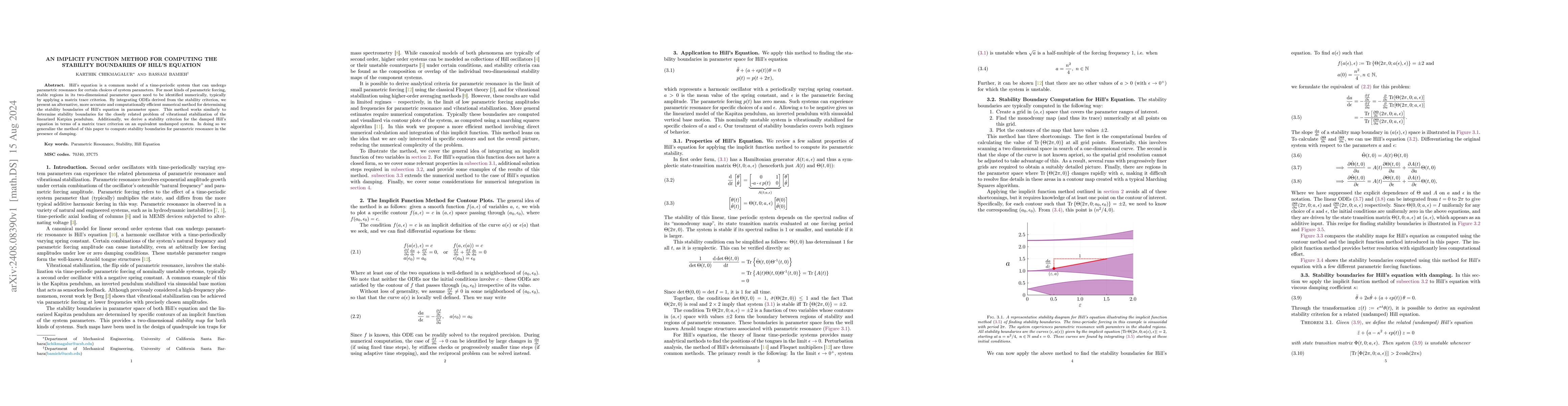 Thumbnail for An Implicit Function Method for Computing the Stability Boundaries of
  Hill's Equation