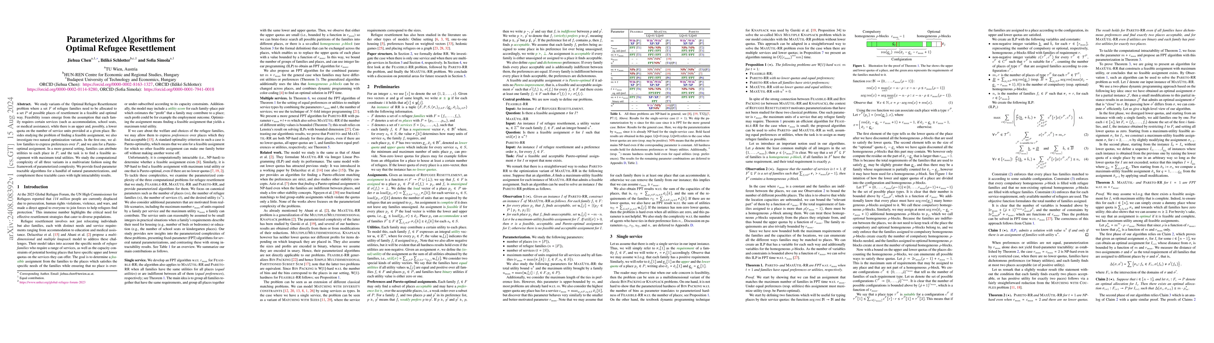 Thumbnail for Parameterized Algorithms for Optimal Refugee Resettlement