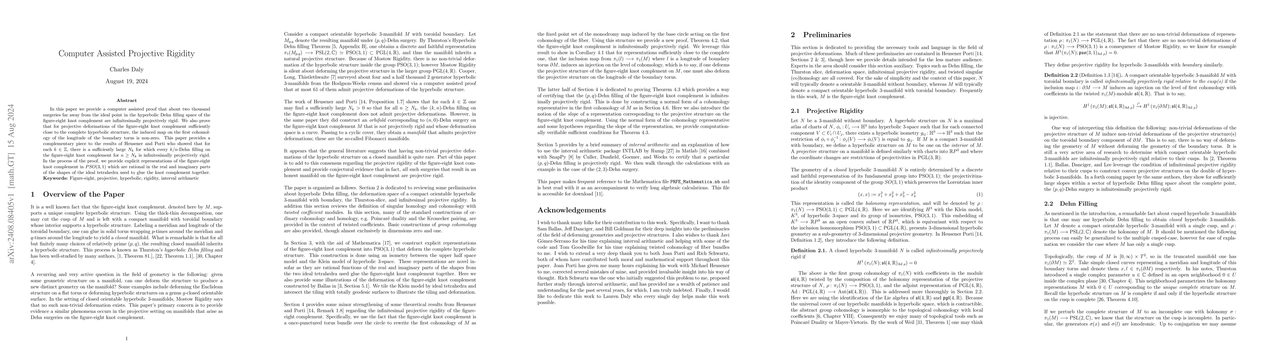 Thumbnail for Computer Assisted Projective Rigidity
