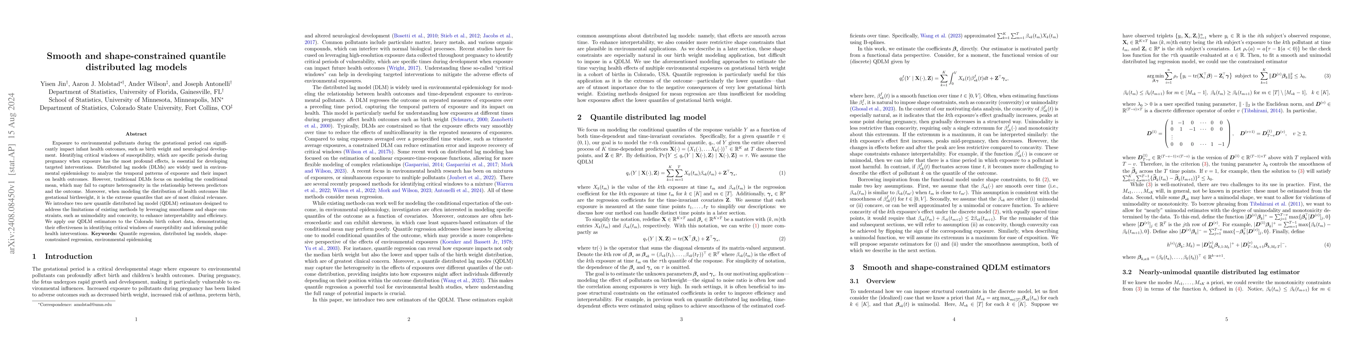 Thumbnail for Smooth and shape-constrained quantile distributed lag models