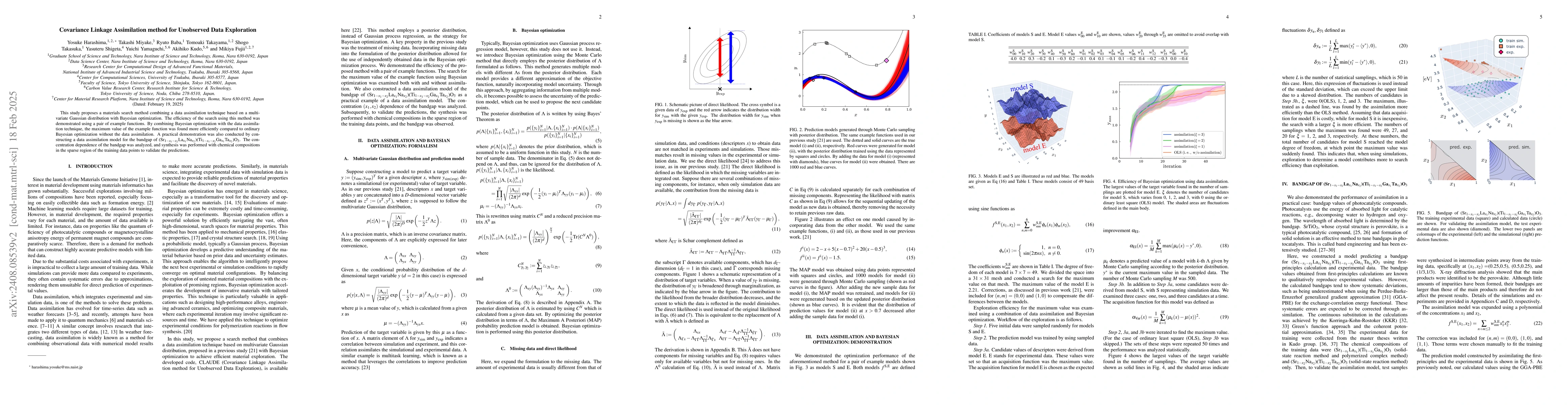 Thumbnail for Covariance Linkage Assimilation method for Unobserved Data Exploration