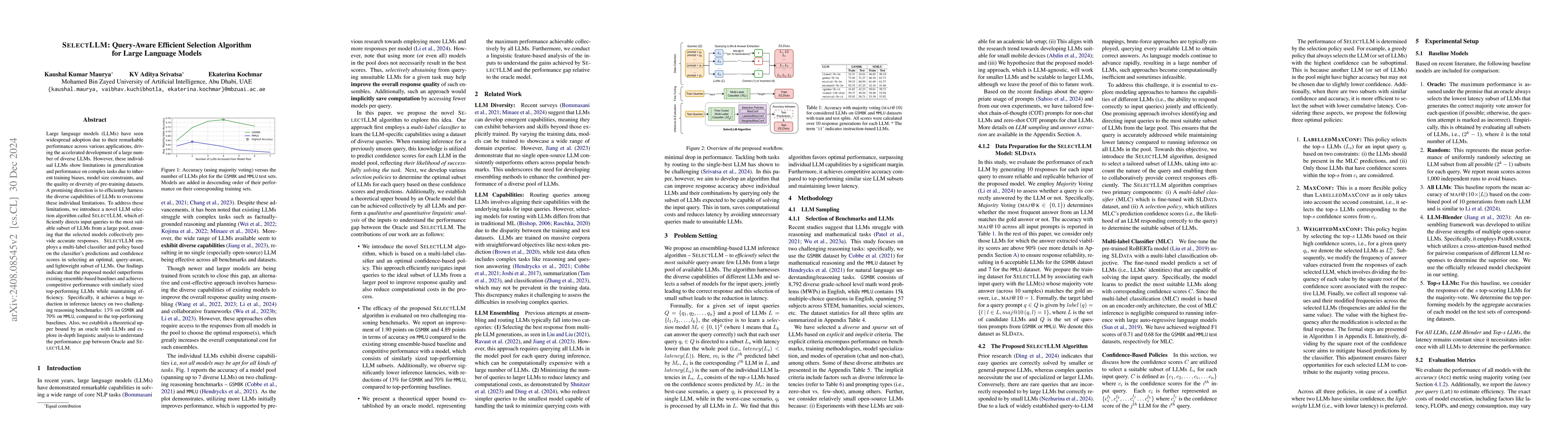 Thumbnail for SelectLLM: Query-Aware Efficient Selection Algorithm for Large Language
  Models