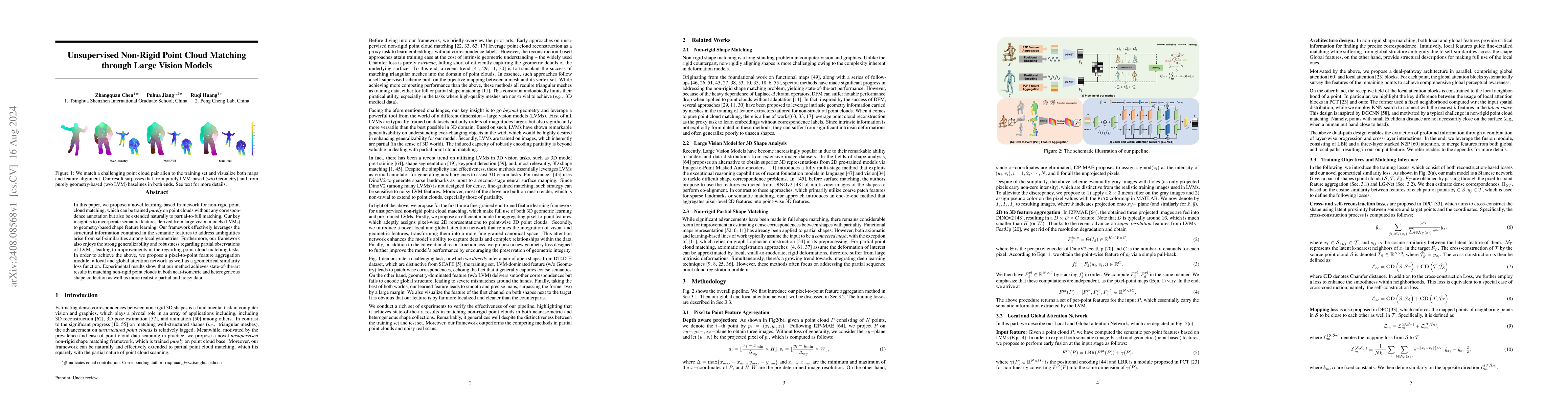Thumbnail for Unsupervised Non-Rigid Point Cloud Matching through Large Vision Models