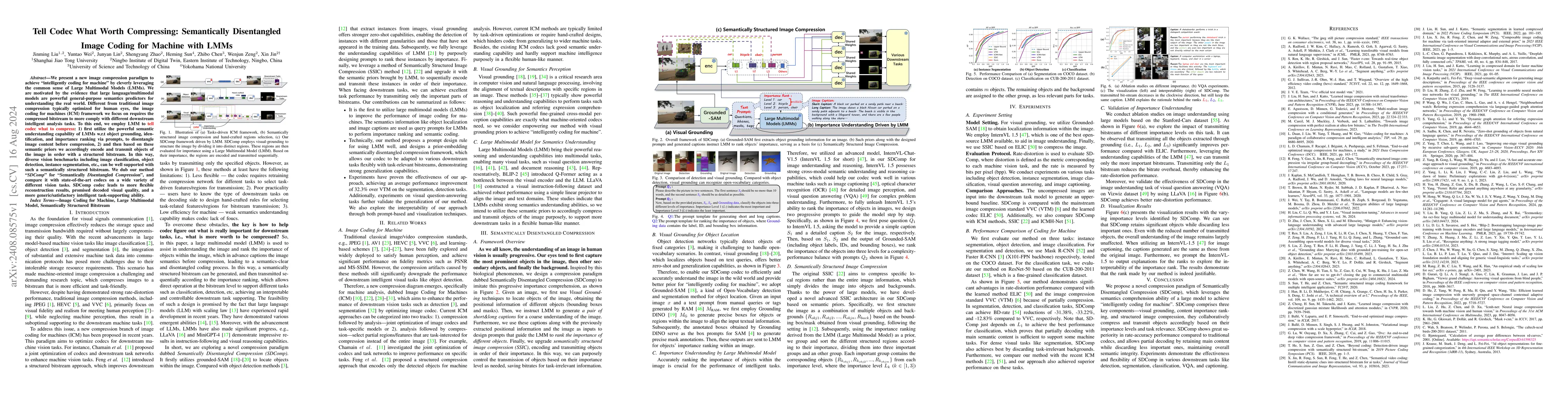 Thumbnail for Tell Codec What Worth Compressing: Semantically Disentangled Image
  Coding for Machine with LMMs