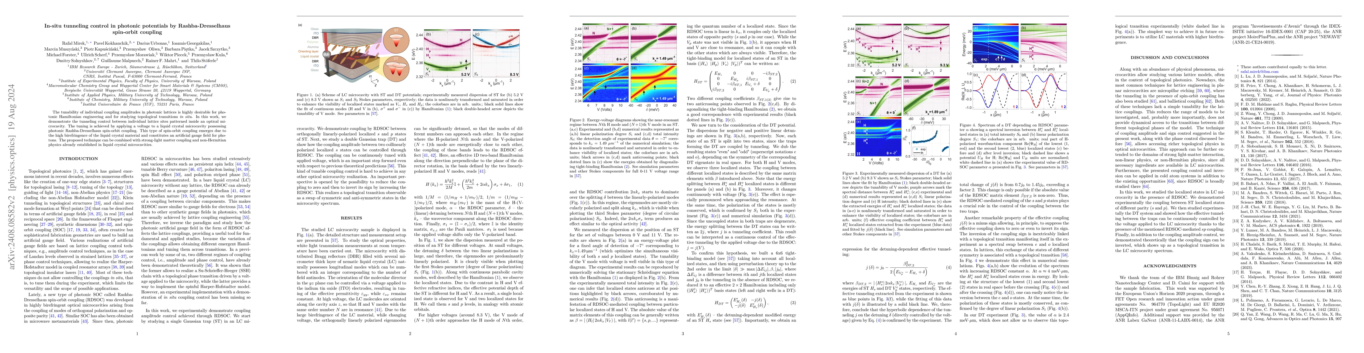 Thumbnail for In-situ tunneling control in photonic potentials by Rashba-Dresselhaus
  spin-orbit coupling