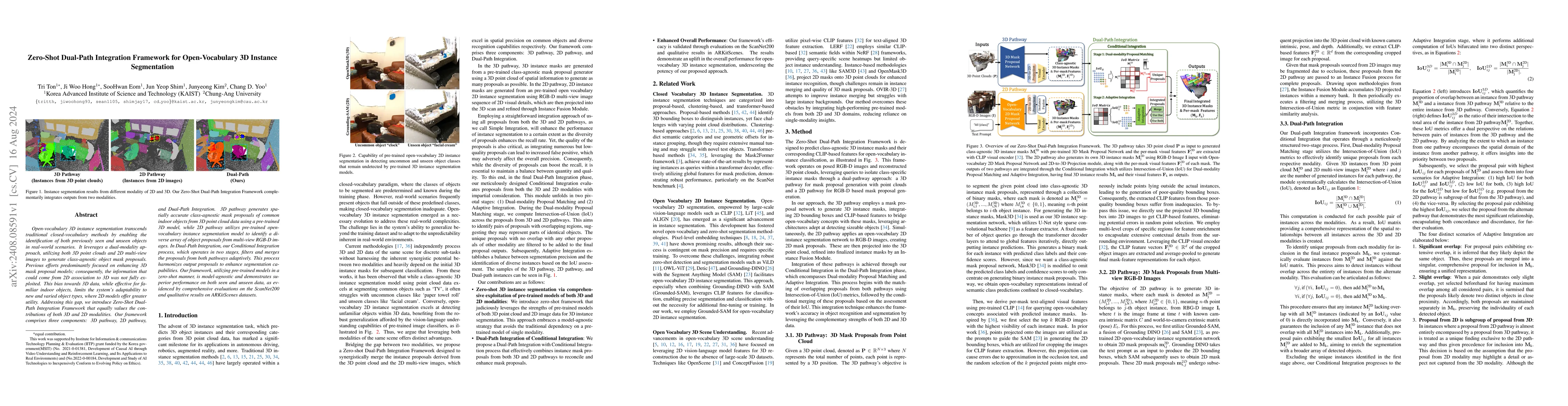 Thumbnail for Zero-Shot Dual-Path Integration Framework for Open-Vocabulary 3D
  Instance Segmentation