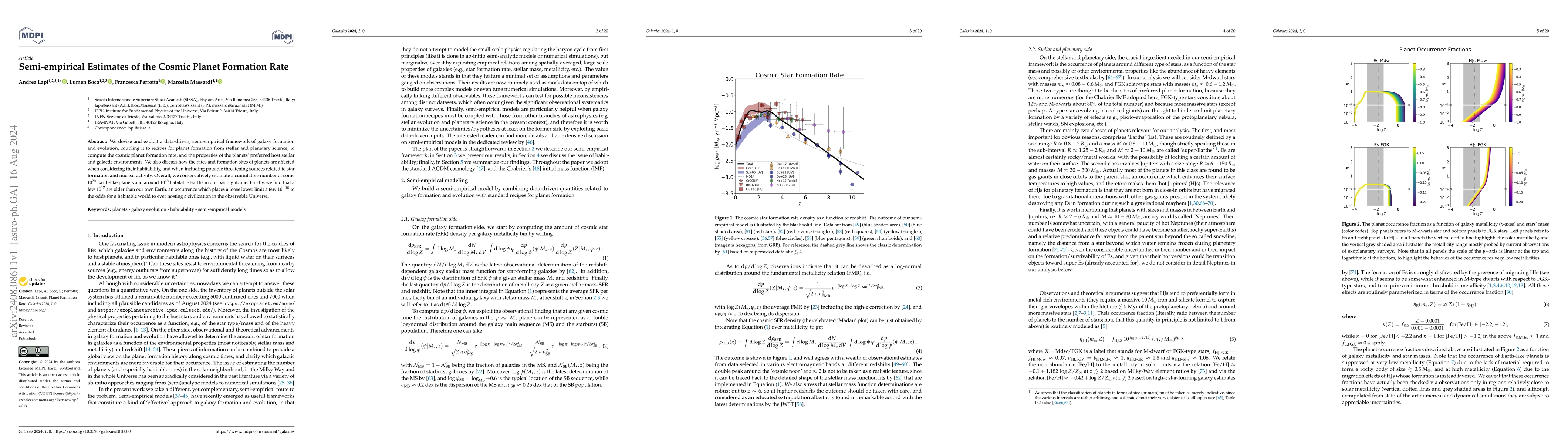 Thumbnail for Semi-empirical Estimates of the Cosmic Planet Formation Rate
