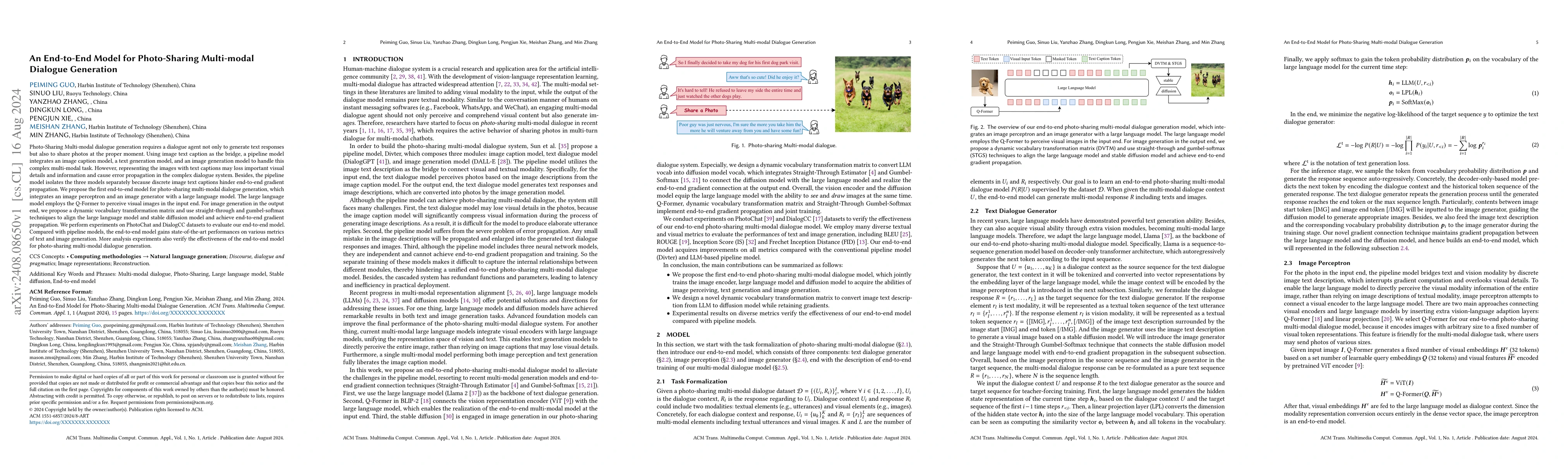 Thumbnail for An End-to-End Model for Photo-Sharing Multi-modal Dialogue Generation