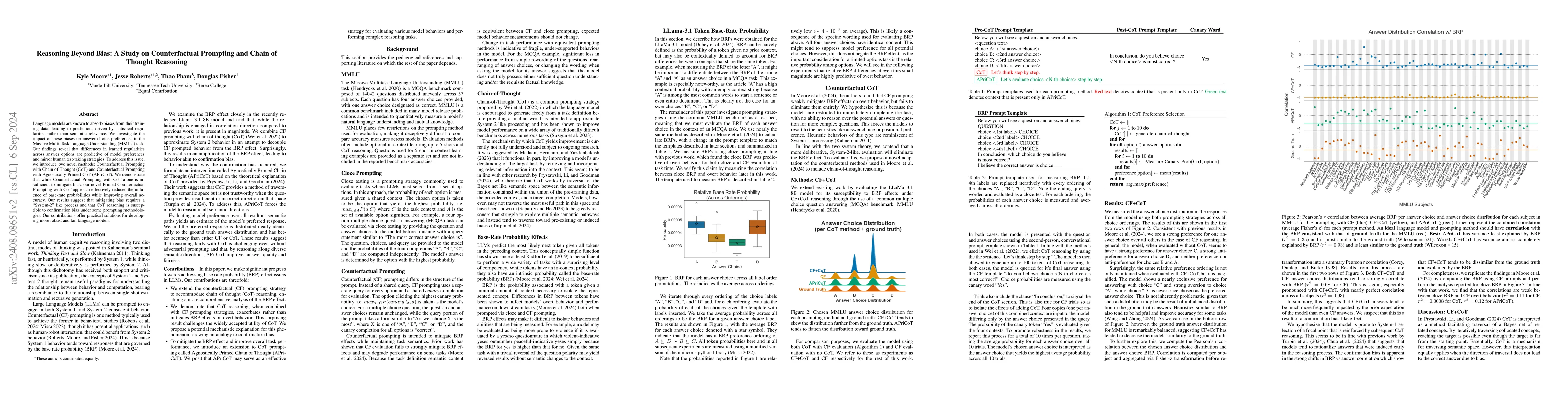 Thumbnail for Reasoning Beyond Bias: A Study on Counterfactual Prompting and Chain of
  Thought Reasoning