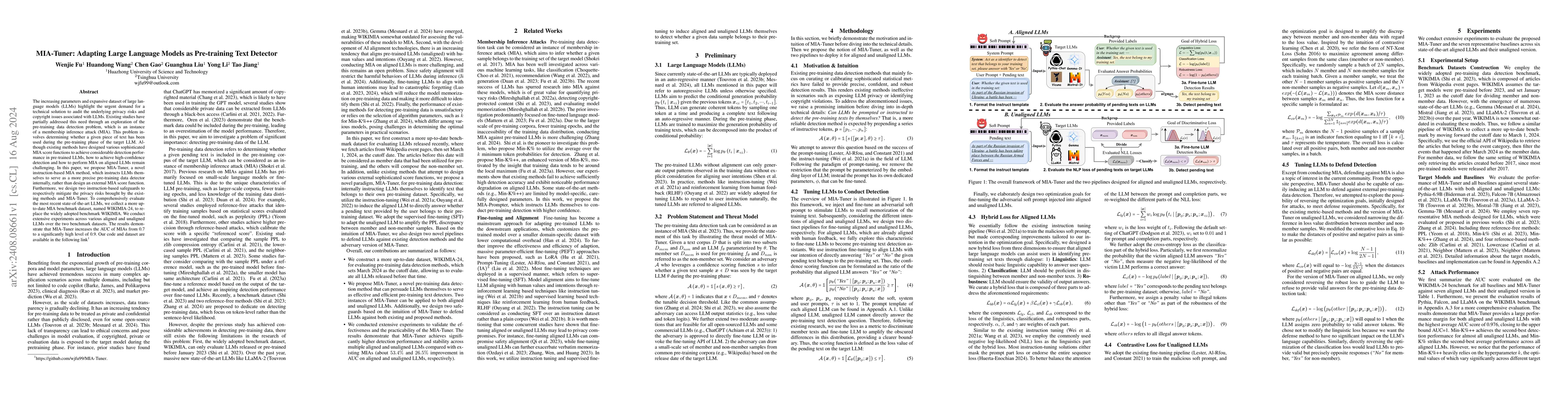 Thumbnail for MIA-Tuner: Adapting Large Language Models as Pre-training Text Detector