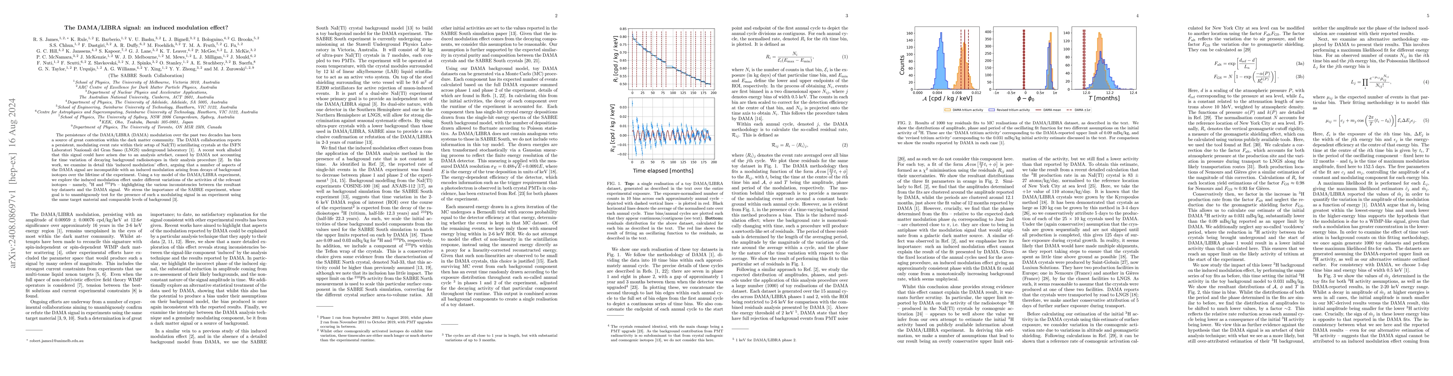 Thumbnail for The DAMA/LIBRA signal: an induced modulation effect?
