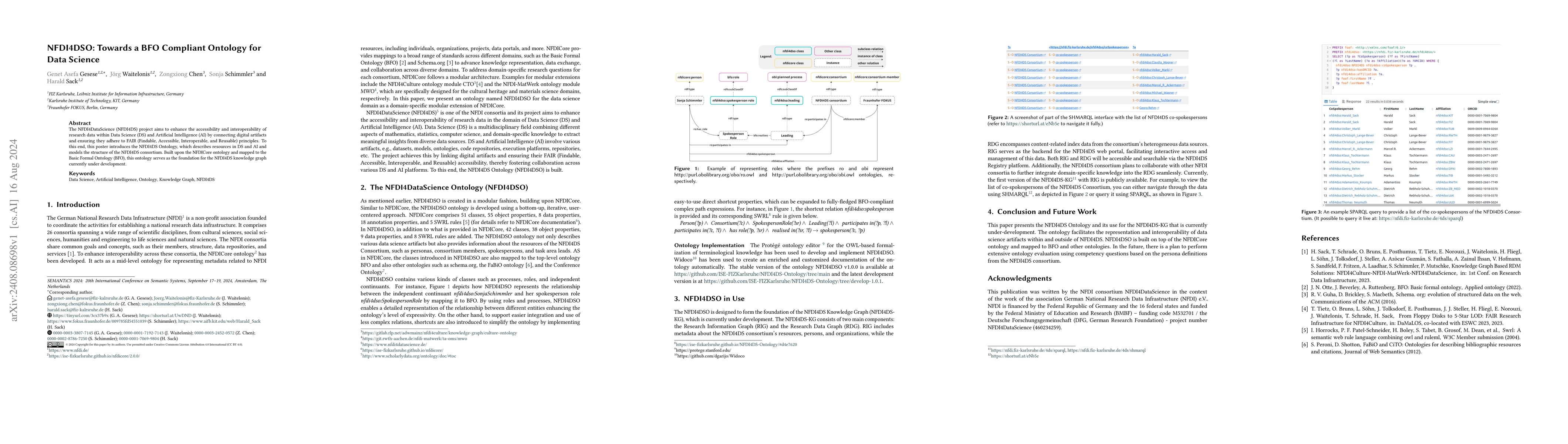 Thumbnail for NFDI4DSO: Towards a BFO Compliant Ontology for Data Science