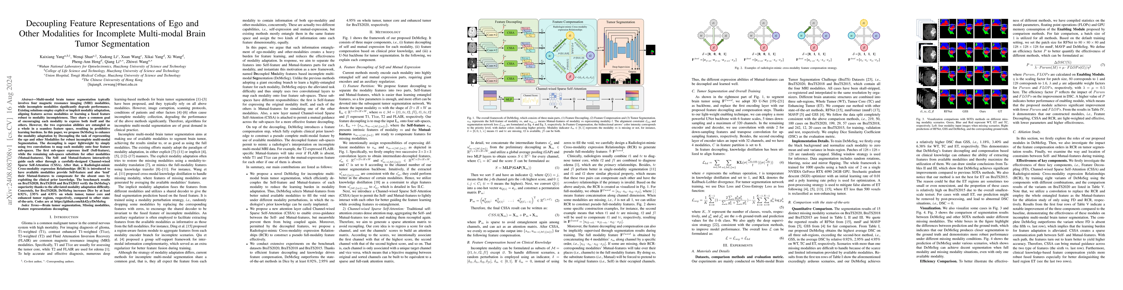 Thumbnail for Decoupling Feature Representations of Ego and Other Modalities for
  Incomplete Multi-modal Brain Tumor Segmentation