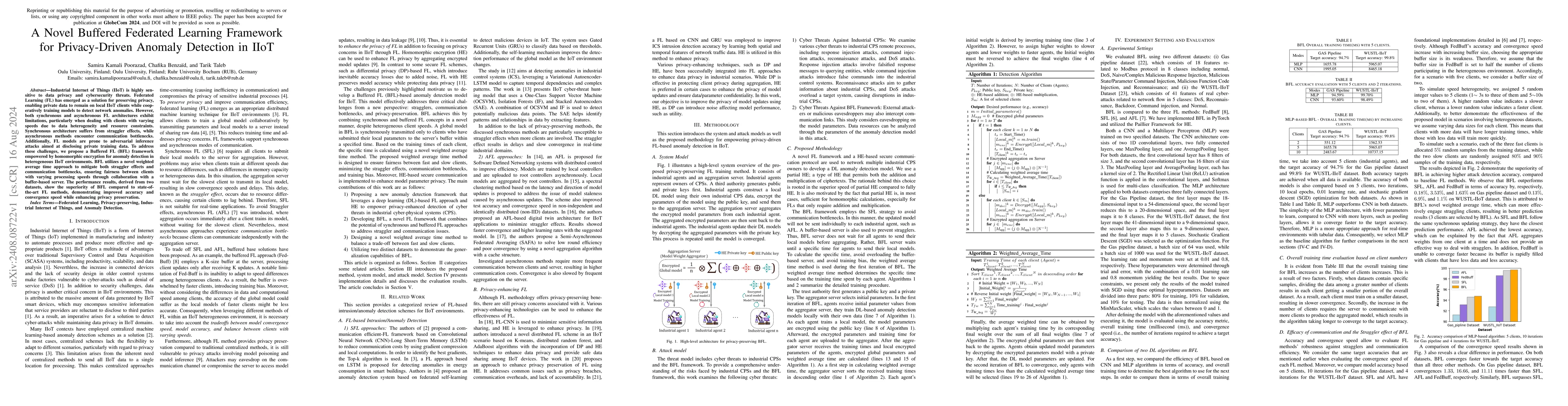 Thumbnail for A Novel Buffered Federated Learning Framework for Privacy-Driven Anomaly
  Detection in IIoT
