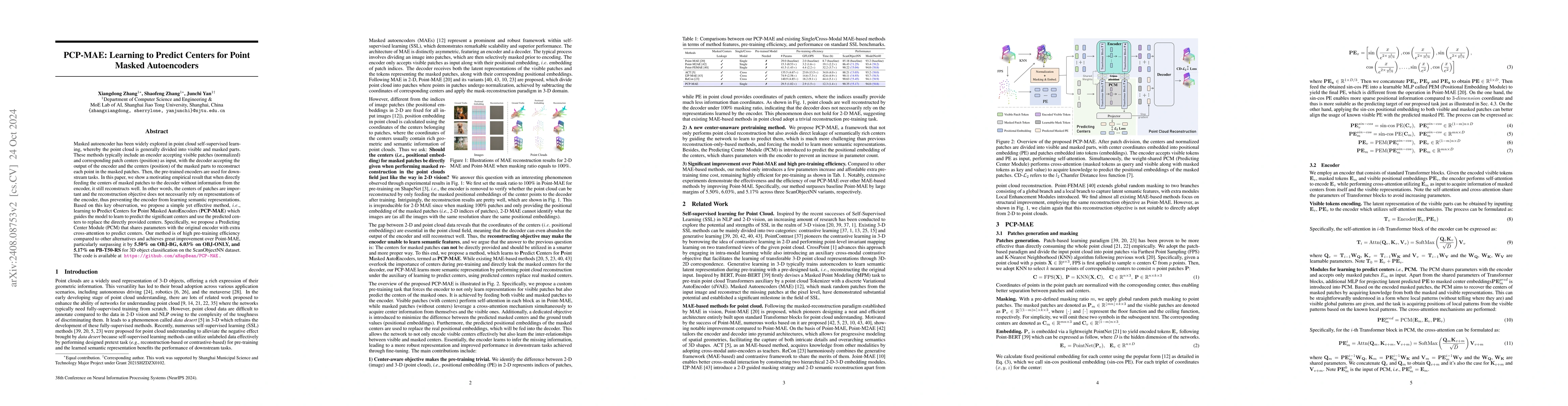 Thumbnail for PCP-MAE: Learning to Predict Centers for Point Masked Autoencoders