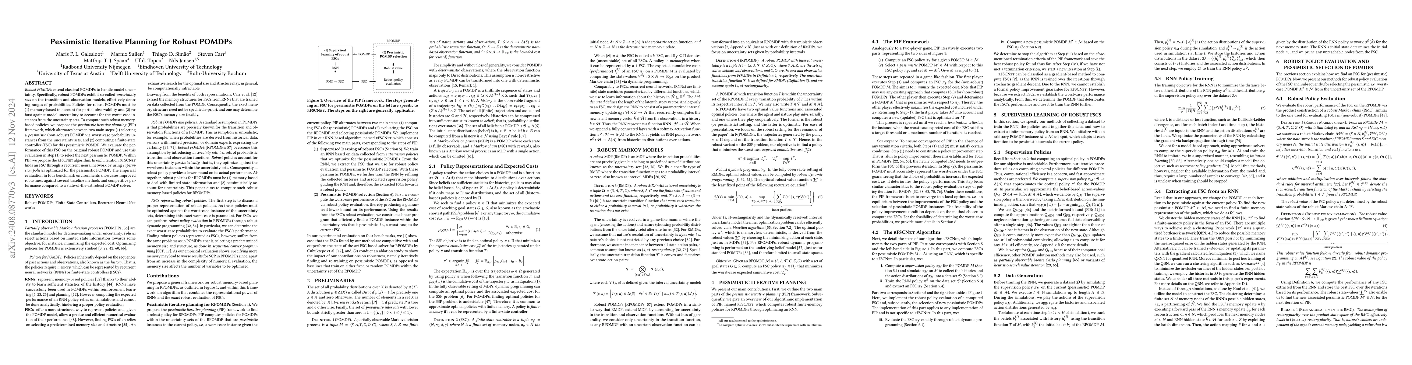Thumbnail for Pessimistic Iterative Planning for Robust POMDPs