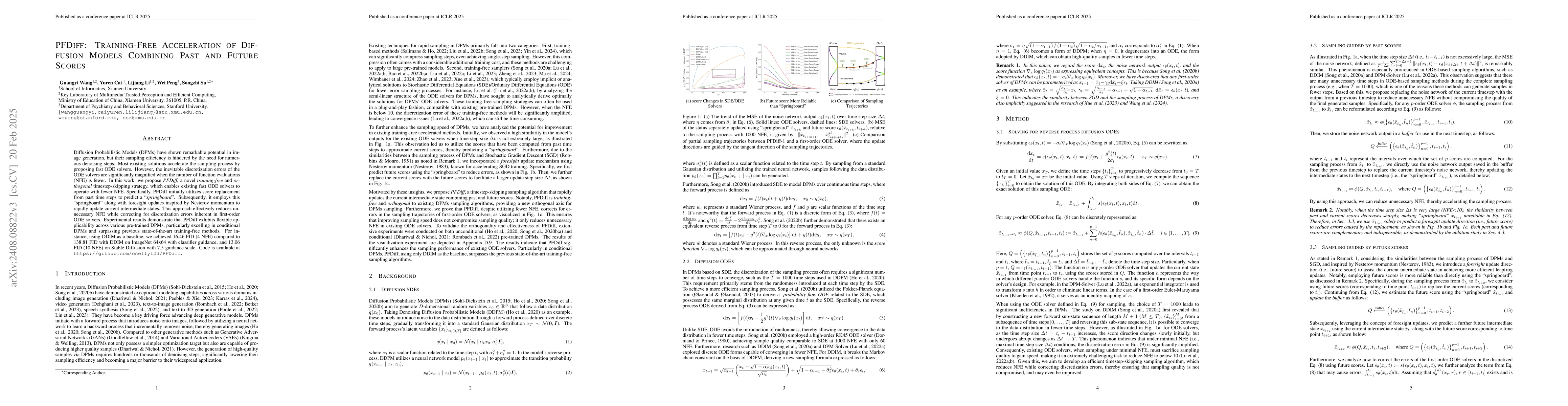Thumbnail for PFDiff: Training-free Acceleration of Diffusion Models through the
  Gradient Guidance of Past and Future