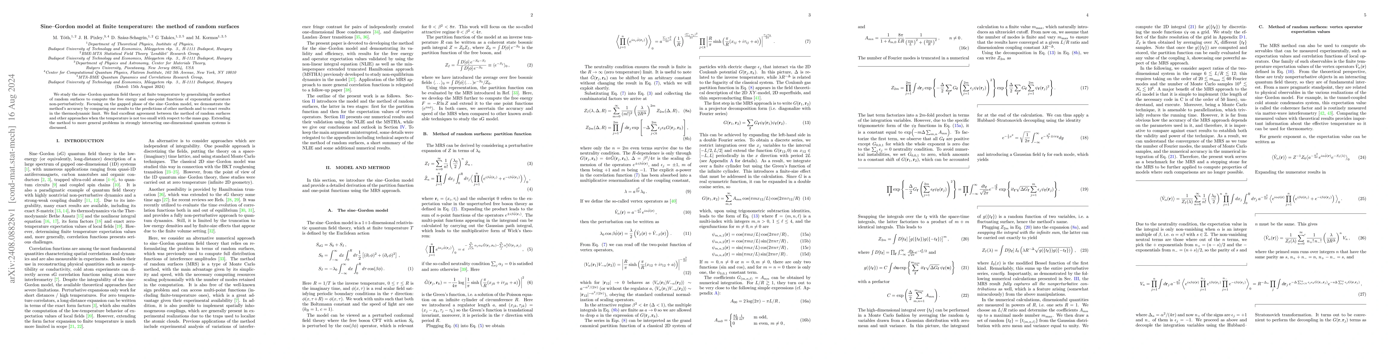 Thumbnail for Sine-Gordon model at finite temperature: the method of random surfaces