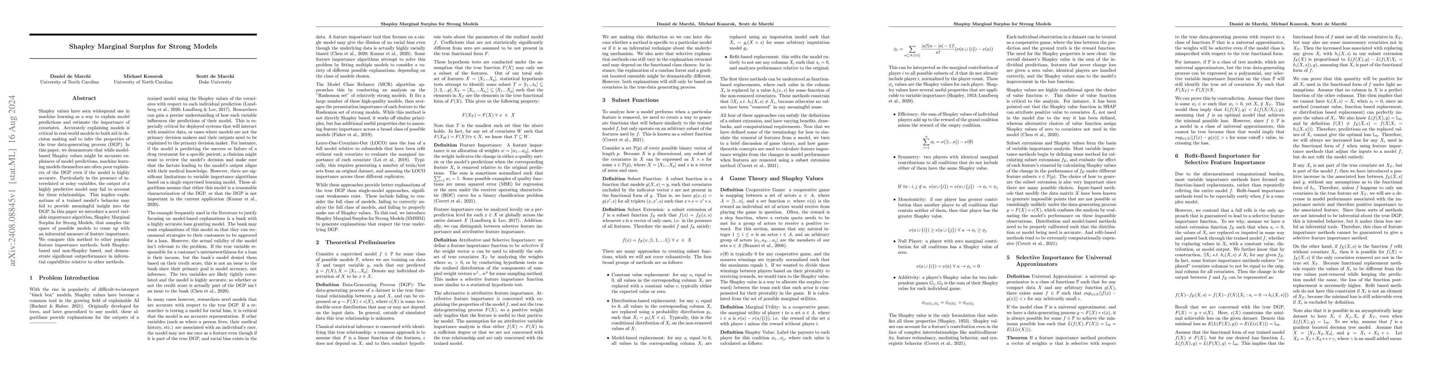 Thumbnail for Shapley Marginal Surplus for Strong Models