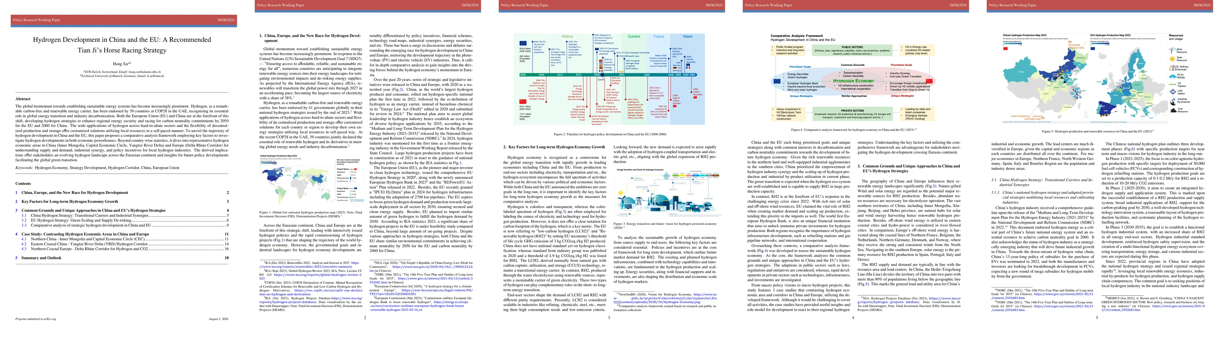 Thumbnail for Hydrogen Development in China and the EU: A Recommended Tian Ji's Horse
  Racing Strategy
