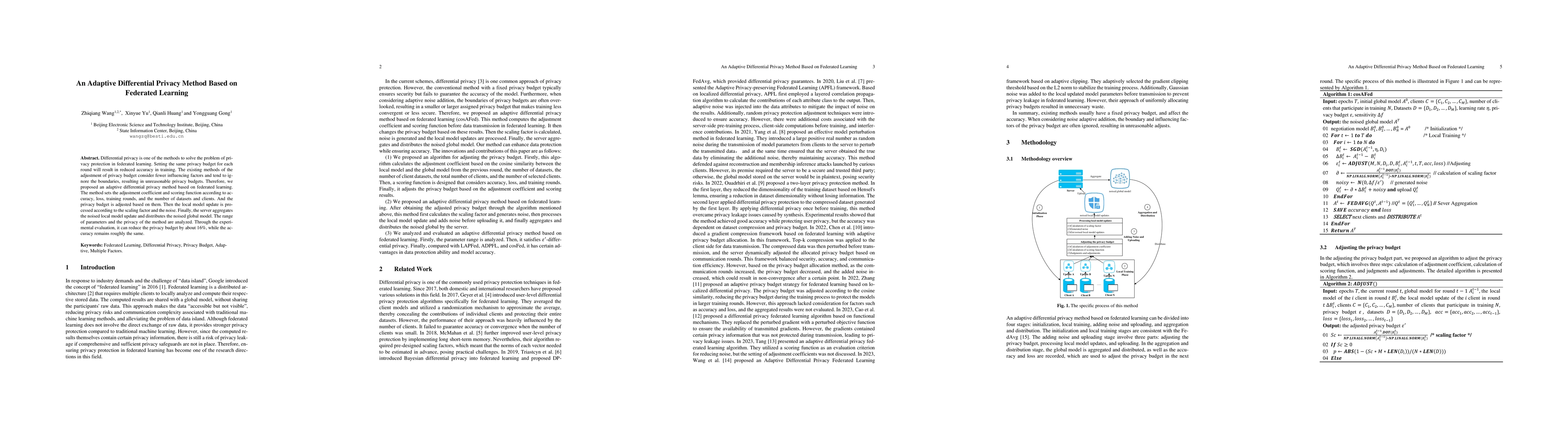 Thumbnail for An Adaptive Differential Privacy Method Based on Federated Learning