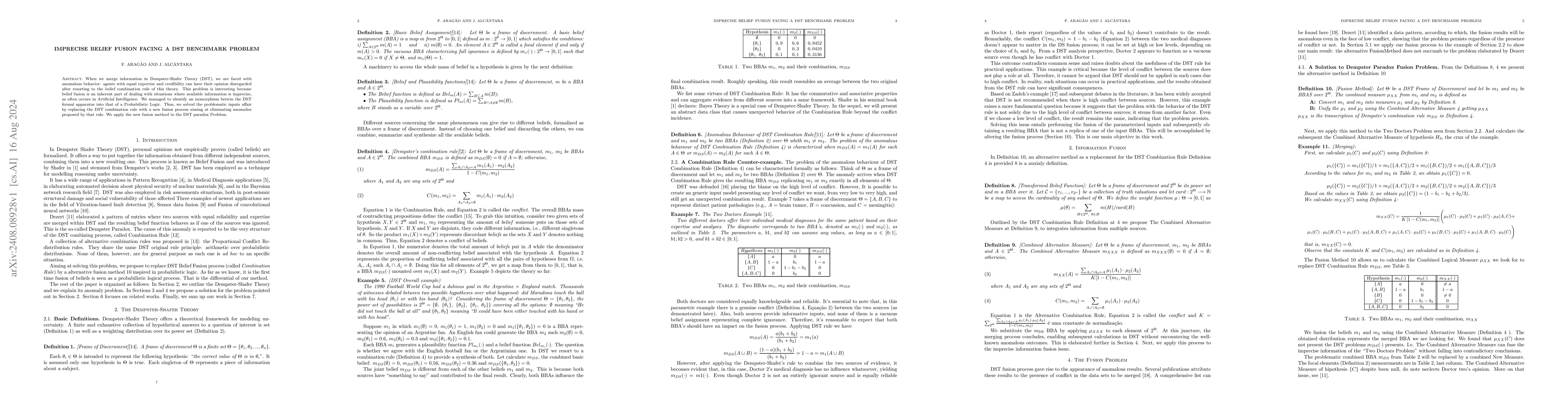 Thumbnail for Imprecise Belief Fusion Facing a DST benchmark problem