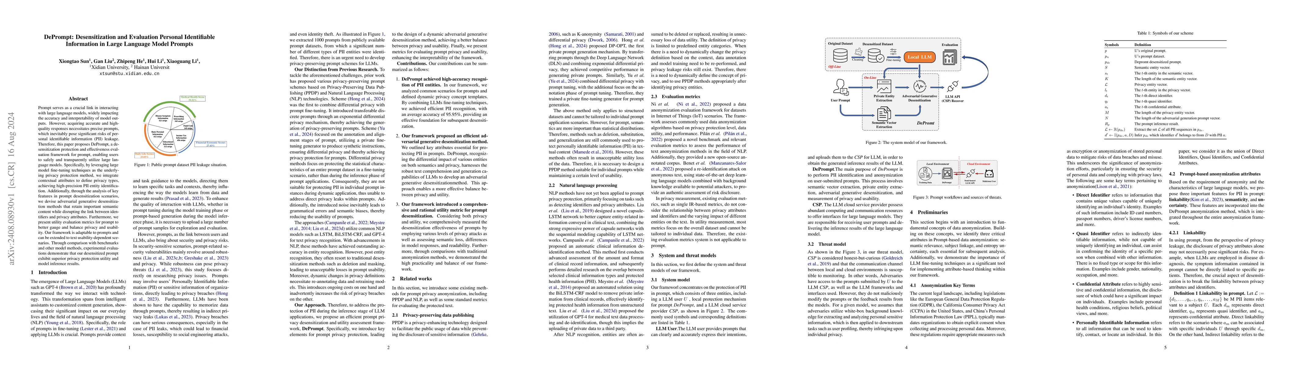 Thumbnail for DePrompt: Desensitization and Evaluation of Personal Identifiable
  Information in Large Language Model Prompts