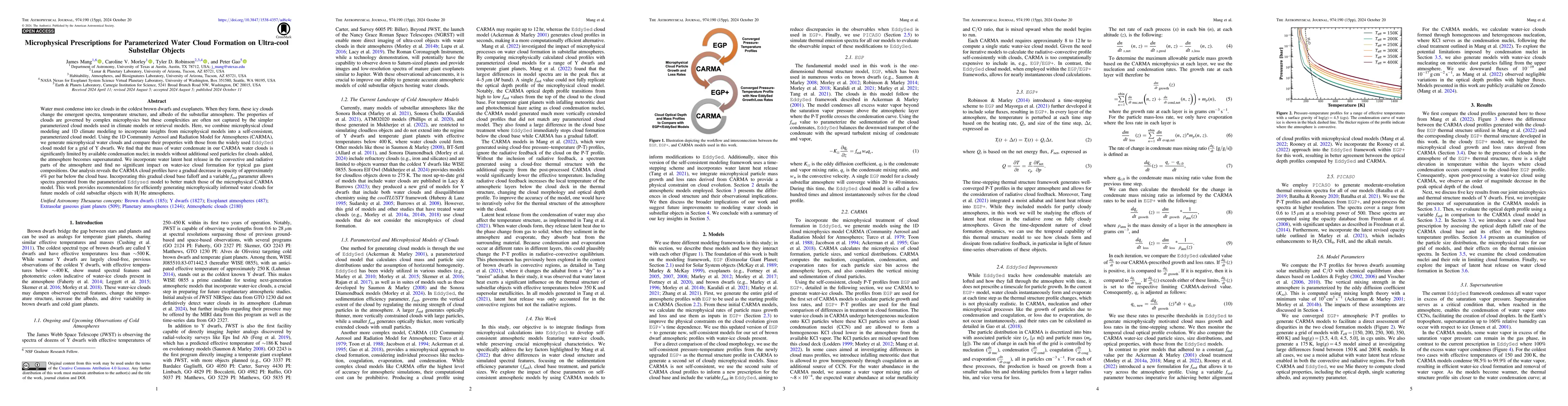 Thumbnail for Microphysical Prescriptions for Parameterized Water Cloud Formation on
  Ultra-cool Substellar Objects