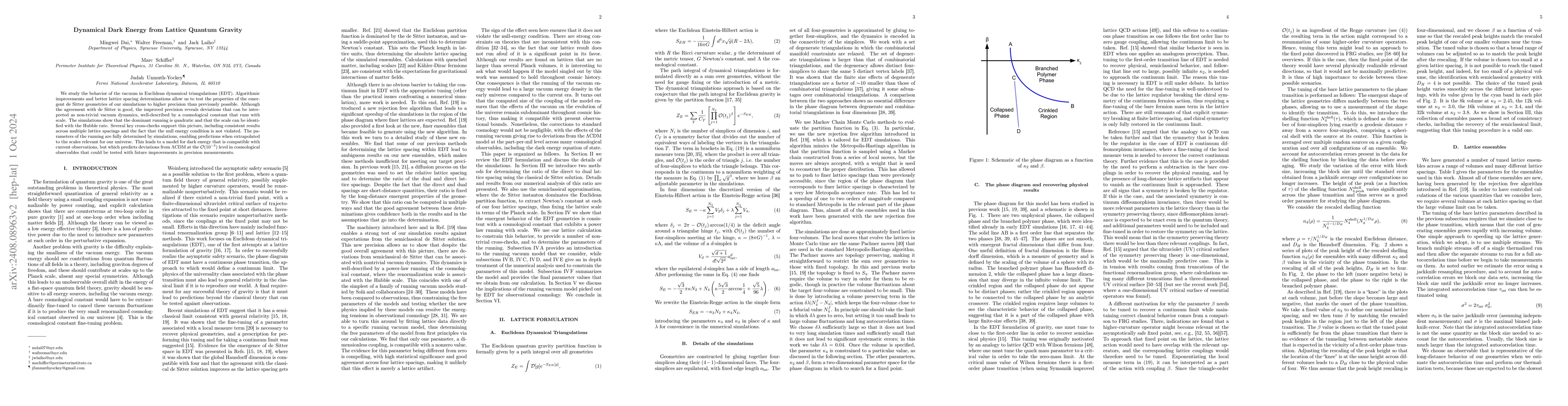 Thumbnail for Dynamical Dark Energy from Lattice Quantum Gravity