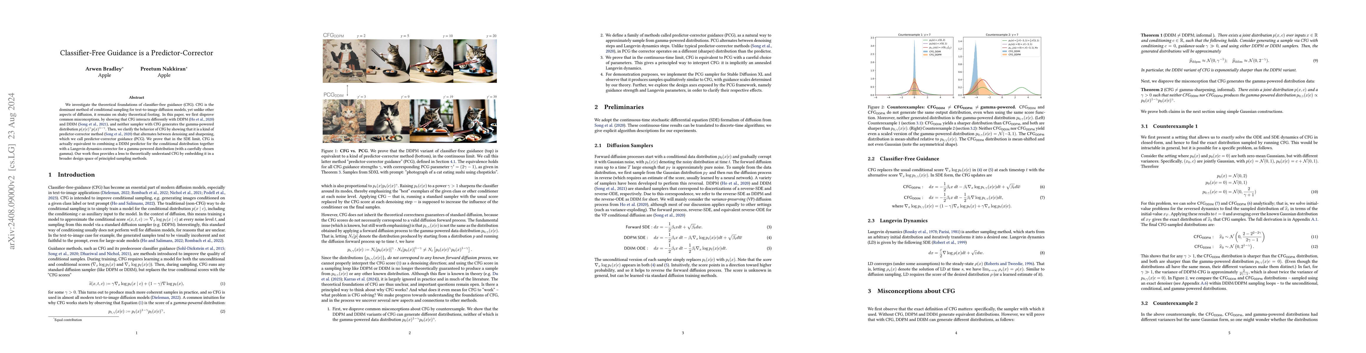Thumbnail for Classifier-Free Guidance is a Predictor-Corrector
