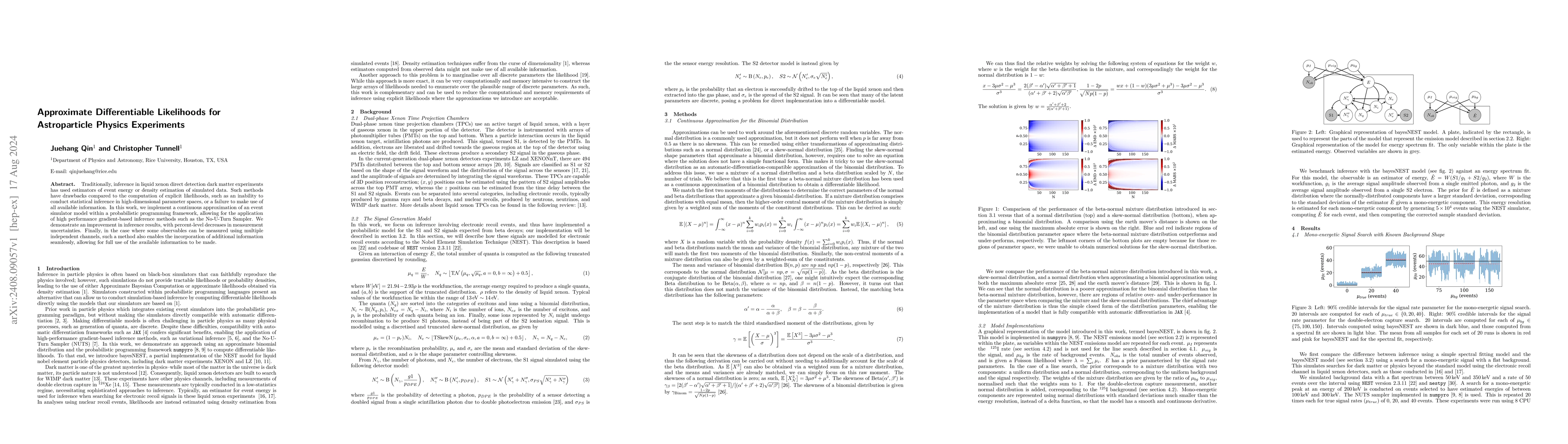 Thumbnail for Approximate Differentiable Likelihoods for Astroparticle Physics
  Experiments