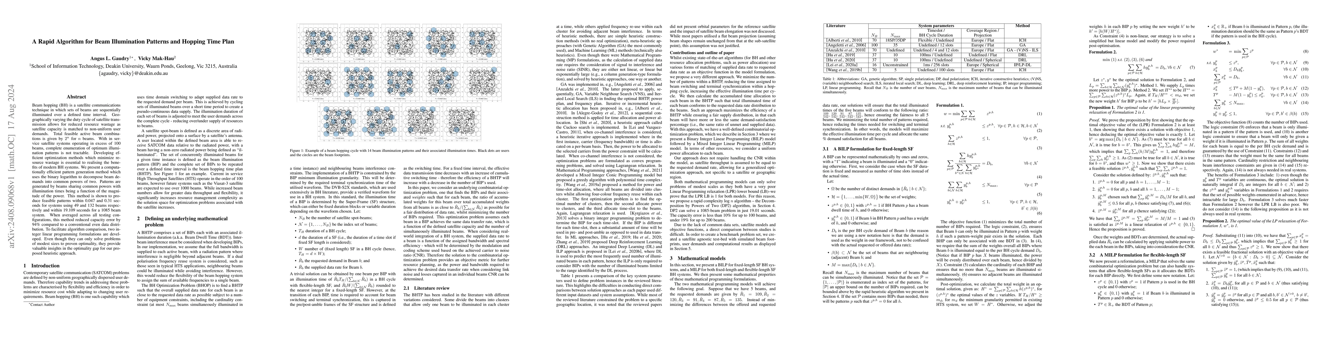 Thumbnail for A Rapid Algorithm for Beam Illumination Patterns and Hopping Time Plan