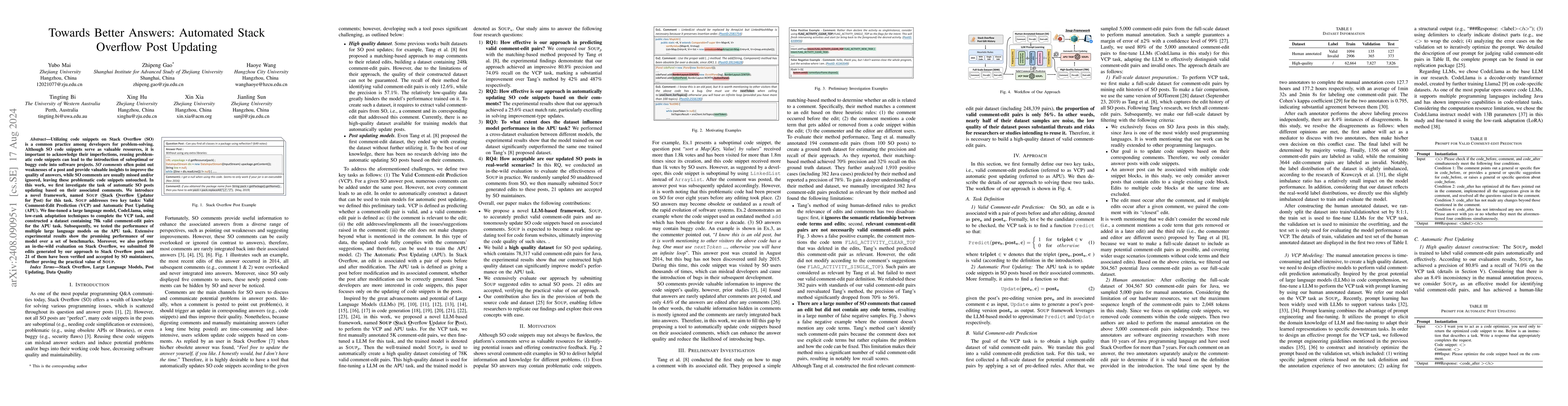 Thumbnail for Towards Better Answers: Automated Stack Overflow Post Updating
