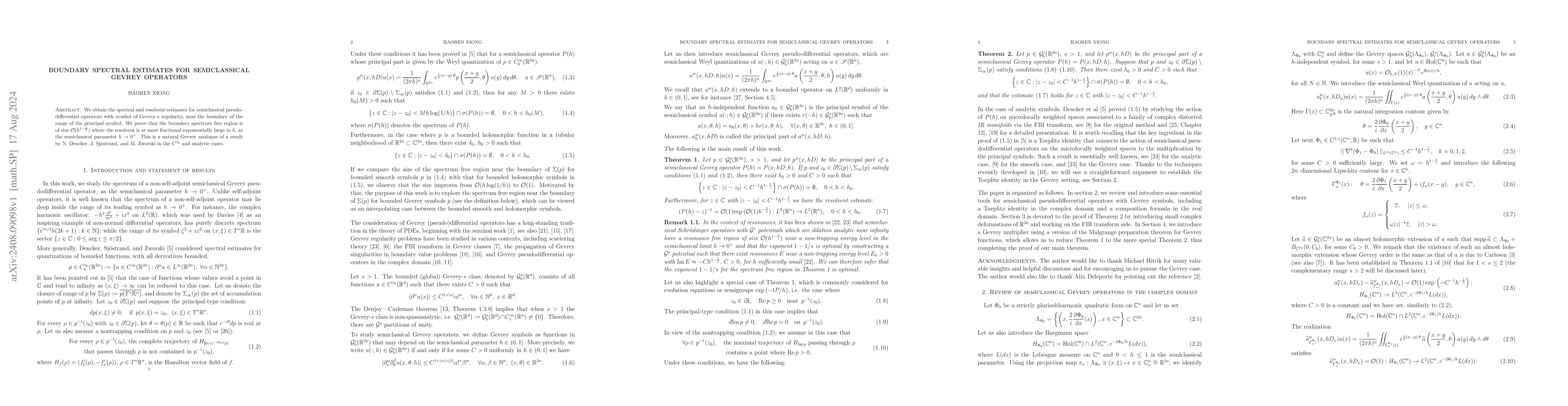 Thumbnail for Boundary spectral estimates for semiclassical Gevrey operators