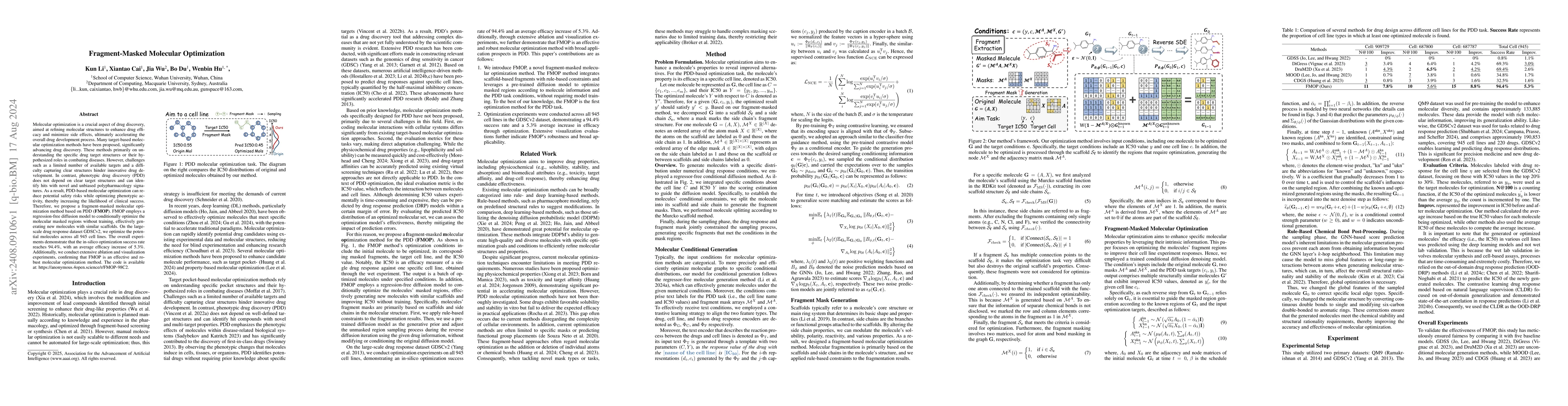 Thumbnail for Fragment-Masked Molecular Optimization