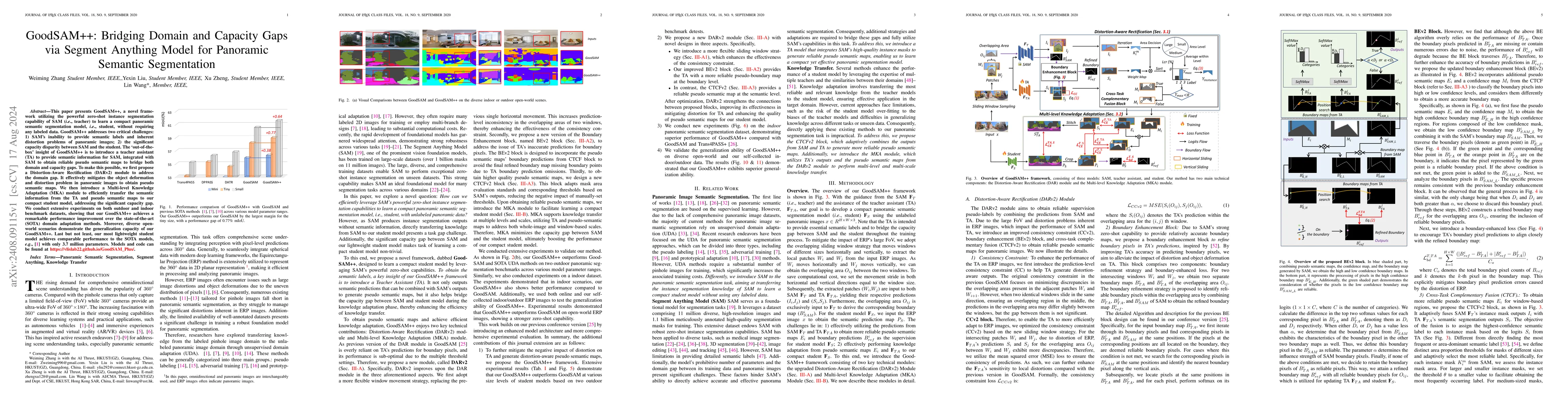 Thumbnail for GoodSAM++: Bridging Domain and Capacity Gaps via Segment Anything Model
  for Panoramic Semantic Segmentation