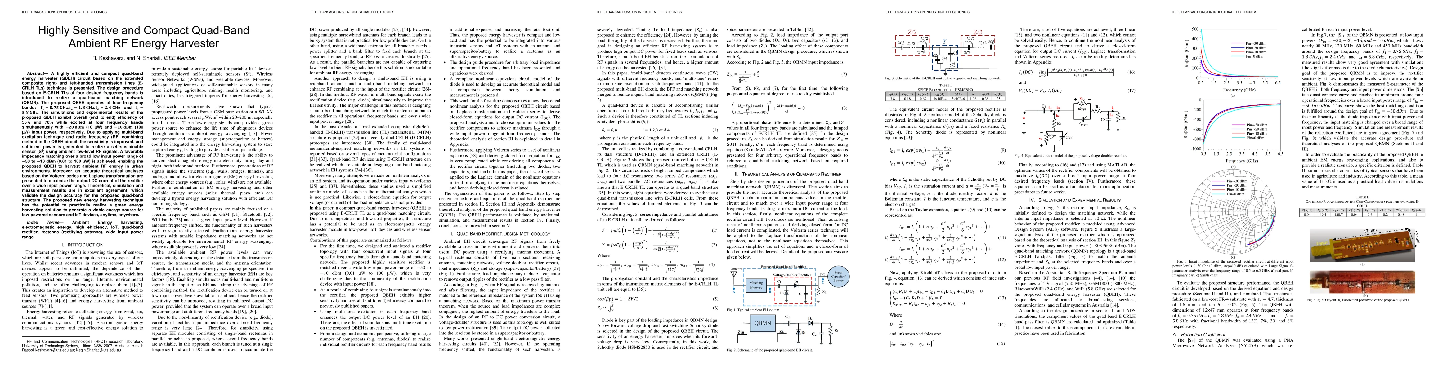Thumbnail for Highly Sensitive and Compact Quad-Band Ambient RF Energy Harvester