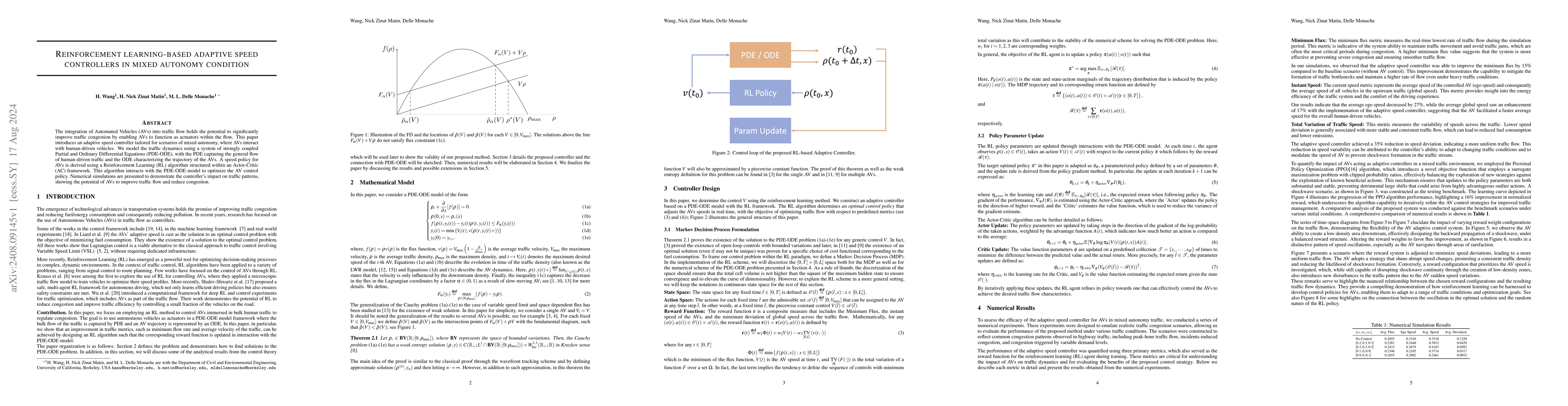 Thumbnail for Reinforcement learning-based adaptive speed controllers in mixed
  autonomy condition