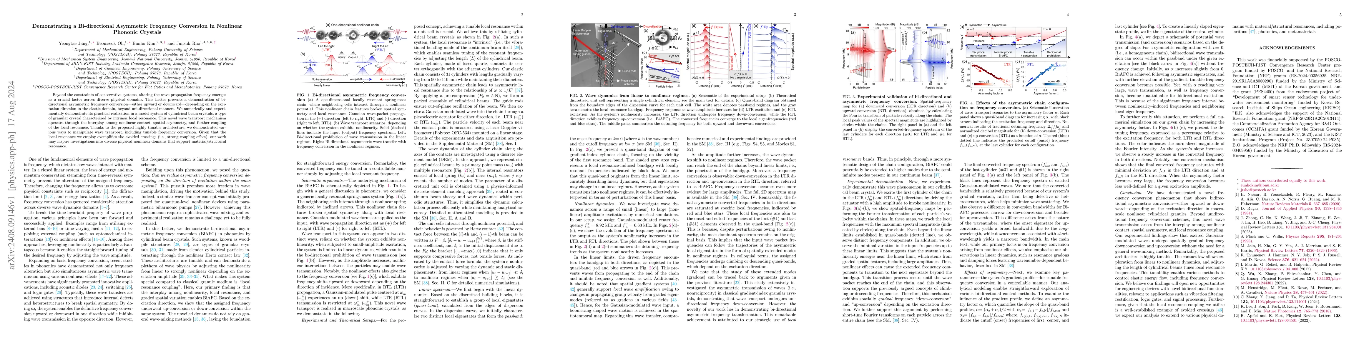 Thumbnail for Demonstrating a Bi-directional Asymmetric Frequency Conversion in
  Nonlinear Phononic Crystals