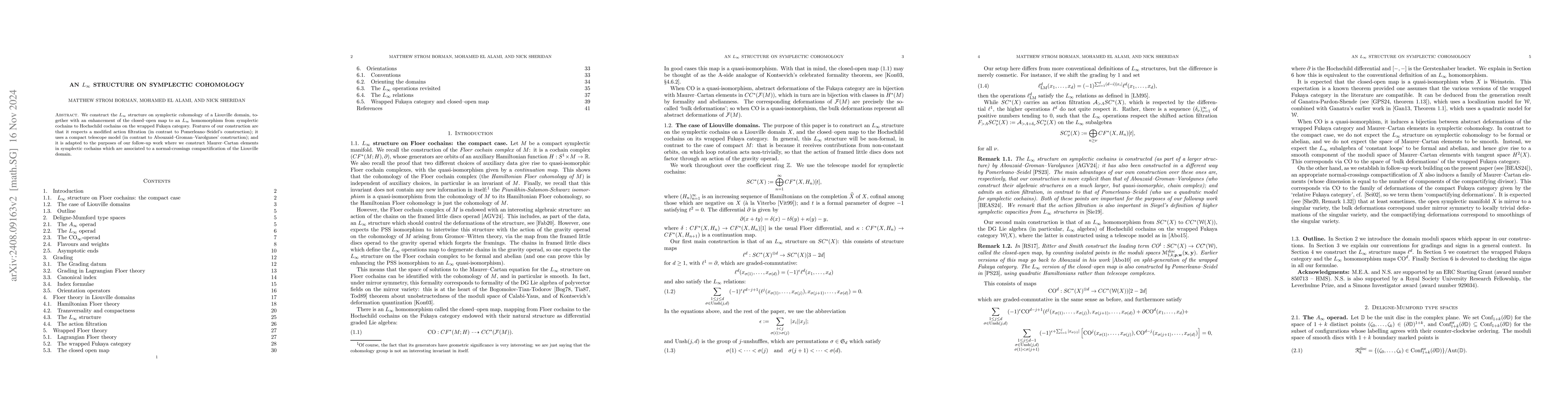 Thumbnail for An $L_\infty$ structure on symplectic cohomology